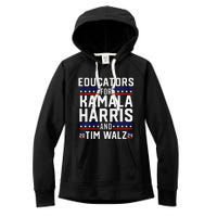 Women Educators For Kamala Harris Tim Walz 2024 For President Vp Gift Women's Fleece Hoodie