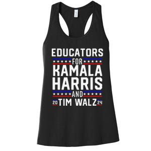 Women Educators For Kamala Harris Tim Walz 2024 For President Vp Gift Women's Racerback Tank