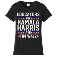 Women Educators For Kamala Harris Tim Walz 2024 For President Vp Gift Women's T-Shirt