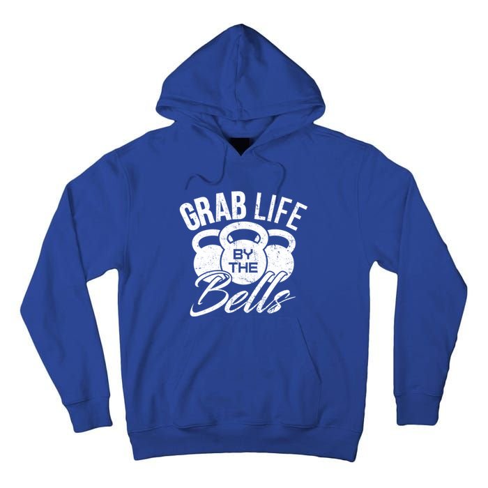 Workout Exercise Gym Grab Life By The Bells Funny Gift Tall Hoodie