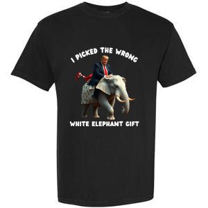 White Elephant Gag Wrapped Elephant Dumb Garment-Dyed Heavyweight T-Shirt