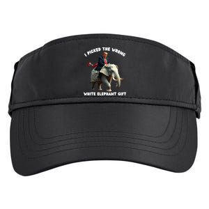 White Elephant Gag Wrapped Elephant Dumb Adult Drive Performance Visor