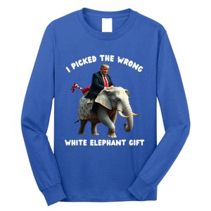 White Elephant Gag Wrapped Elephant Dumb Long Sleeve Shirt