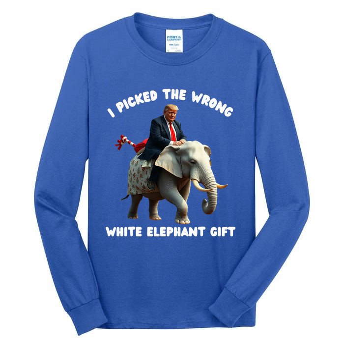 White Elephant Gag Wrapped Elephant Dumb Tall Long Sleeve T-Shirt