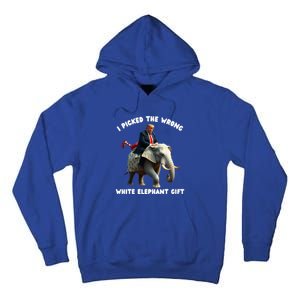 White Elephant Gag Wrapped Elephant Dumb Tall Hoodie