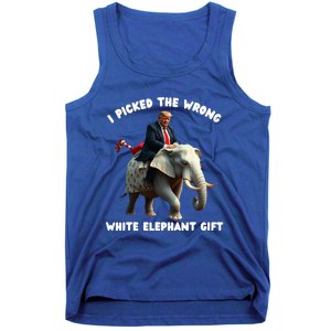 White Elephant Gag Wrapped Elephant Dumb Tank Top