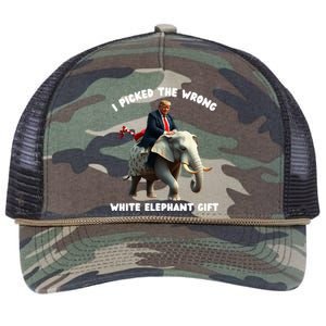 White Elephant Gag Wrapped Elephant Dumb Retro Rope Trucker Hat Cap