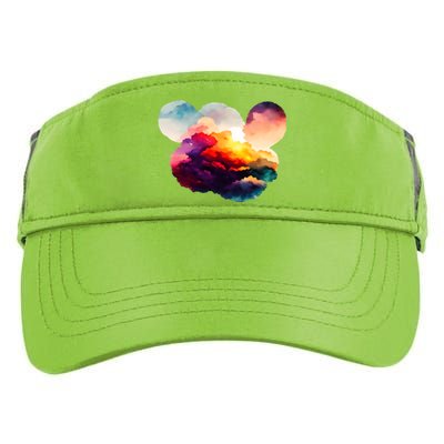 Watercolor Earth Globe Mickey Mouse Adult Drive Performance Visor