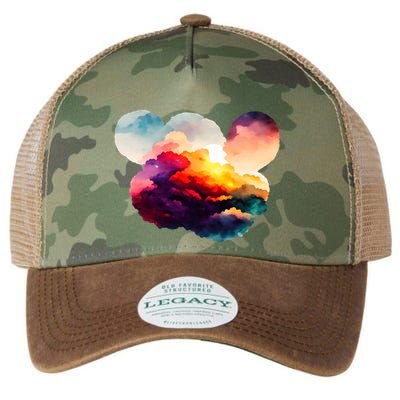 Watercolor Earth Globe Mickey Mouse Legacy Tie Dye Trucker Hat