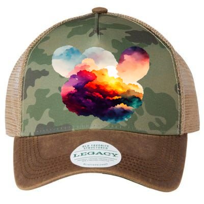 Watercolor Earth Globe Mickey Mouse Legacy Tie Dye Trucker Hat