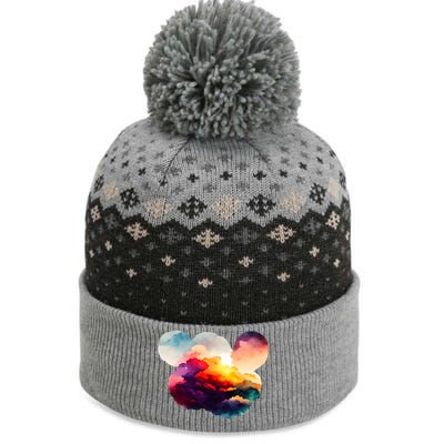 Watercolor Earth Globe Mickey Mouse The Baniff Cuffed Pom Beanie