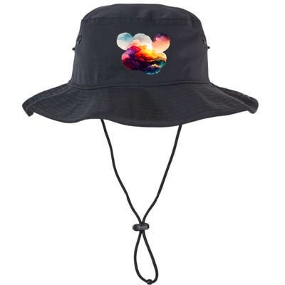 Watercolor Earth Globe Mickey Mouse Bucket Hat