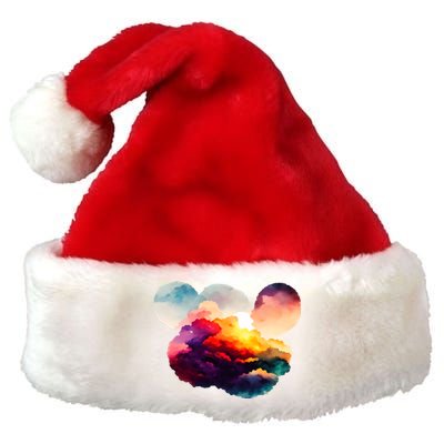 Watercolor Earth Globe Mickey Mouse Premium Christmas Santa Hat