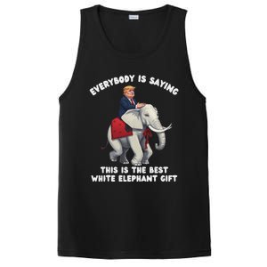 White Elephant Gag Wrapped Elephant Dumb PosiCharge Competitor Tank