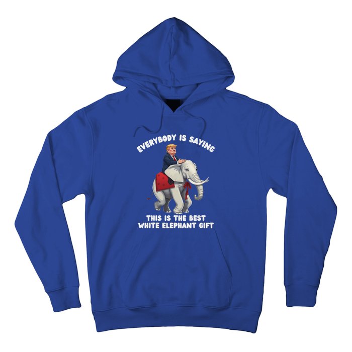 White Elephant Gag Wrapped Elephant Dumb Hoodie