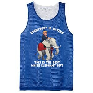 White Elephant Gag Wrapped Elephant Dumb Mesh Reversible Basketball Jersey Tank