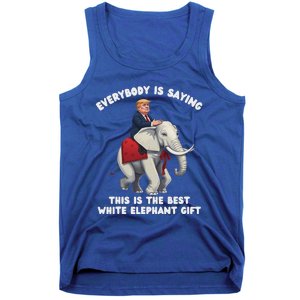 White Elephant Gag Wrapped Elephant Dumb Tank Top