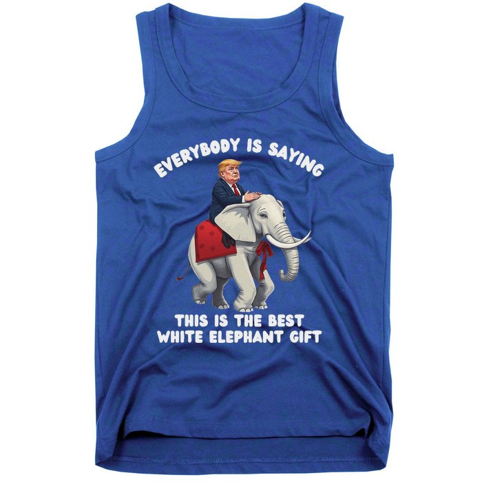 White Elephant Gag Wrapped Elephant Dumb Tank Top