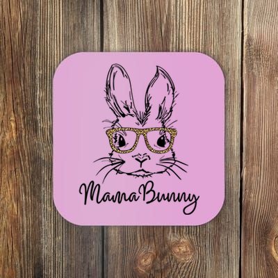 Wo Easter Gift Mama Bunny Funny Gift Mama Bunny Leopard Glasses Great Gift Coaster