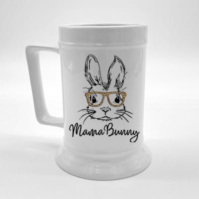 Wo Easter Gift Mama Bunny Funny Gift Mama Bunny Leopard Glasses Great Gift Beer Stein