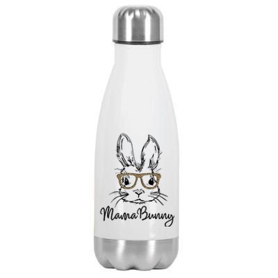 Wo Easter Gift Mama Bunny Funny Gift Mama Bunny Leopard Glasses Great Gift Stainless Steel Insulated Water Bottle