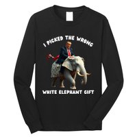 White Elephant Gag Wrapped Elephant Dumb Long Sleeve Shirt