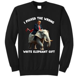 White Elephant Gag Wrapped Elephant Dumb Sweatshirt