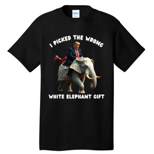 White Elephant Gag Wrapped Elephant Dumb Tall T-Shirt