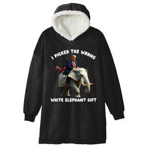 White Elephant Gag Wrapped Elephant Dumb Hooded Wearable Blanket