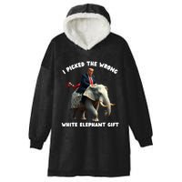 White Elephant Gag Wrapped Elephant Dumb Hooded Wearable Blanket