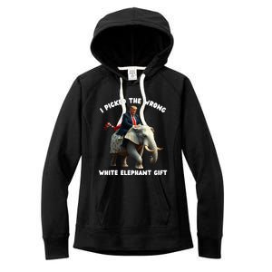 White Elephant Gag Wrapped Elephant Dumb Women's Fleece Hoodie