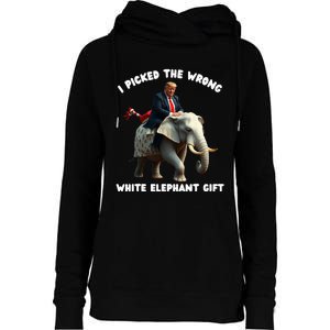 White Elephant Gag Wrapped Elephant Dumb Womens Funnel Neck Pullover Hood