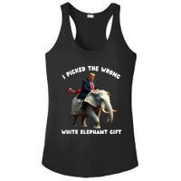 White Elephant Gag Wrapped Elephant Dumb Ladies PosiCharge Competitor Racerback Tank