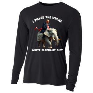 White Elephant Gag Wrapped Elephant Dumb Cooling Performance Long Sleeve Crew