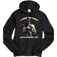 White Elephant Gag Wrapped Elephant Dumb Tie Dye Hoodie