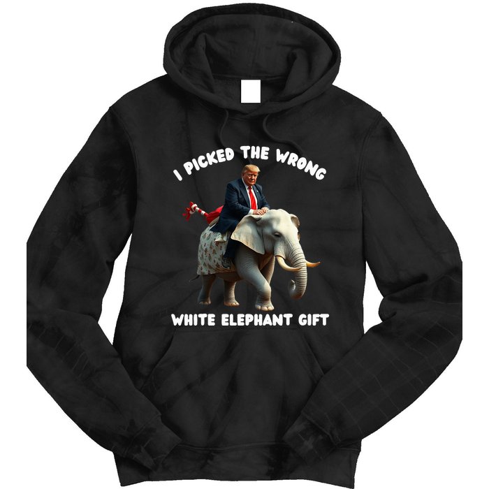 White Elephant Gag Wrapped Elephant Dumb Tie Dye Hoodie