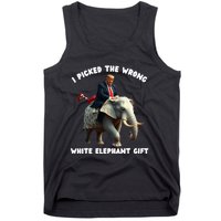 White Elephant Gag Wrapped Elephant Dumb Tank Top