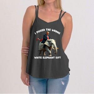 White Elephant Gag Wrapped Elephant Dumb Women's Strappy Tank