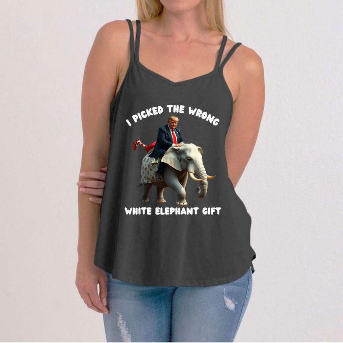 White Elephant Gag Wrapped Elephant Dumb Women's Strappy Tank