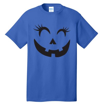 Winking Eye Halloween Lashes JackOLantern Pumpkin Face Tall T-Shirt