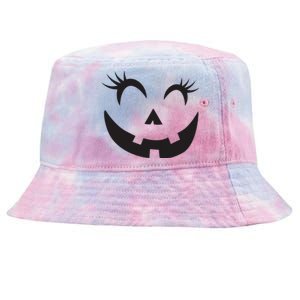 Winking Eye Halloween Lashes JackOLantern Pumpkin Face Tie-Dyed Bucket Hat