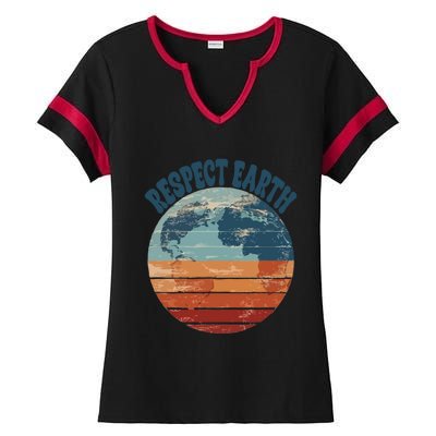 World Earth Health Day Gift Ladies Halftime Notch Neck Tee