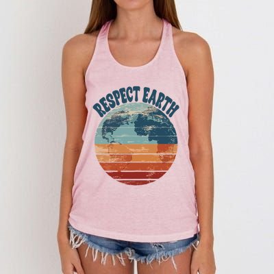 World Earth Health Day Gift Women's Knotted Racerback Tank