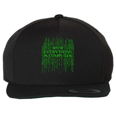 wow everything is a computer Wool Snapback Cap