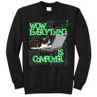 Wow Everything Is Computer Cat Sweatshirt