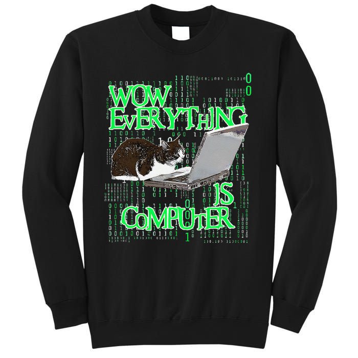 Wow Everything Is Computer Cat Sweatshirt
