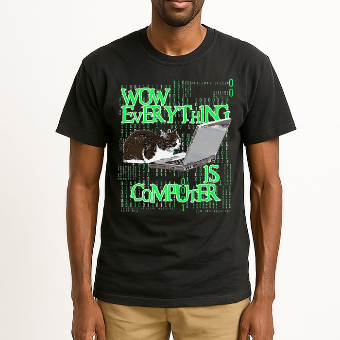 Wow Everything Is Computer Cat Tall T-Shirt