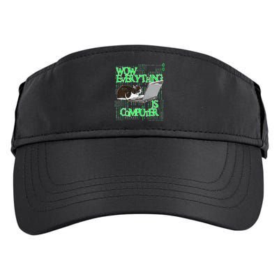 Wow Everything Is Computer Cat Adult Drive Performance Visor