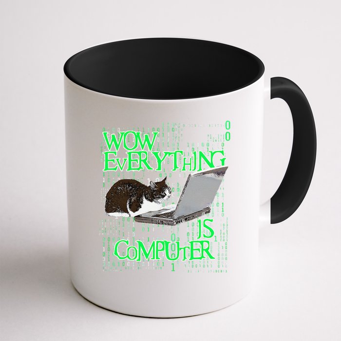 Wow Everything Is Computer Cat Mug