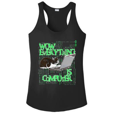 Wow Everything Is Computer Cat Ladies PosiCharge Competitor Racerback Tank